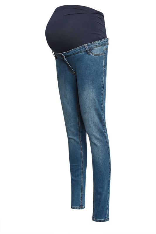 LTS Tall Maternity Mid Blue Skinny AVA Jeans | Long Tall Sally 5