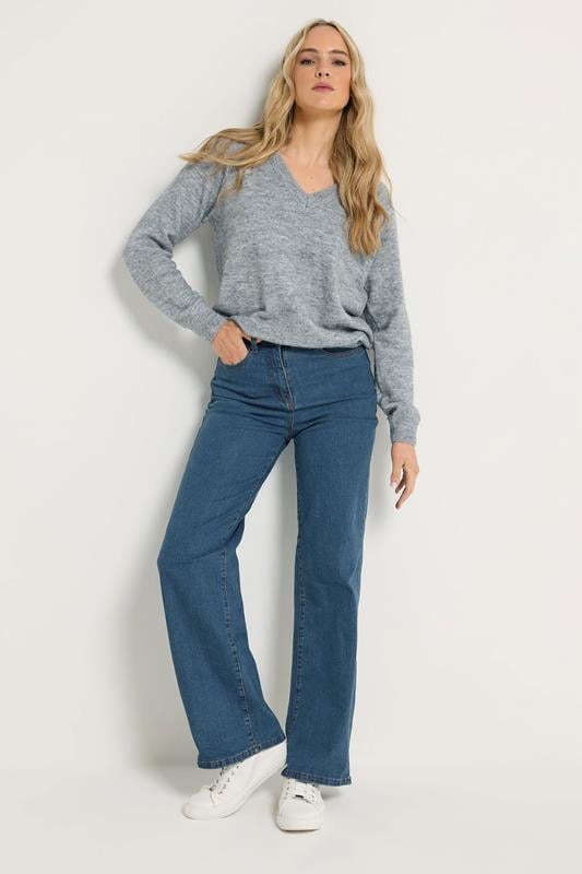 Tall  LTS Tall Indigo Blue Stretch Wide Leg Jeans