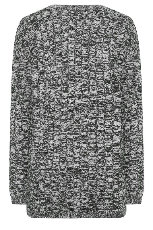 LTS Tall Black & White Cable Knit Jumper | Long Tall Sally 7