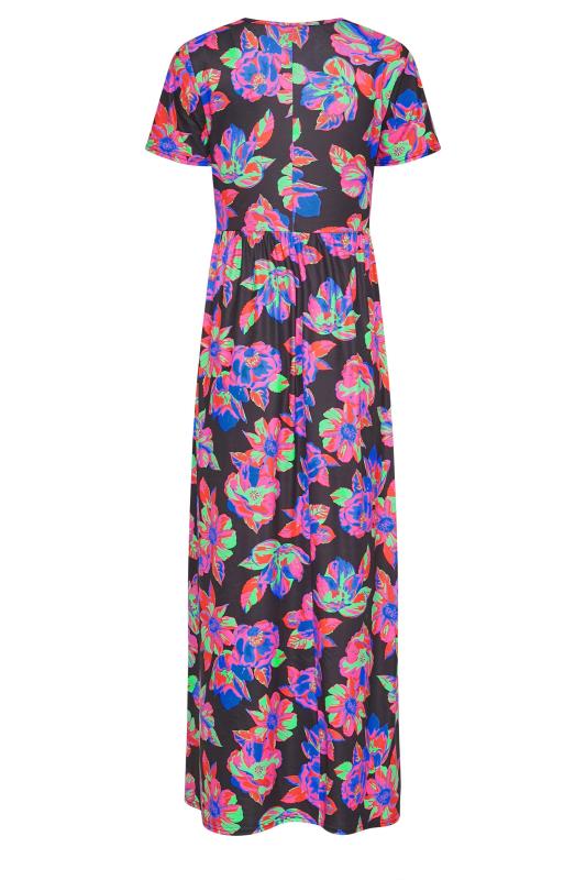 LTS Tall Women's Black Floral Print Smock Maxi Dress | Long Tall Sally 7