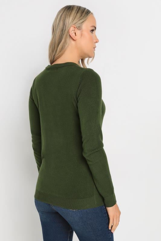 LTS Tall Green Crew Neck Long Sleeve Jumper | Long Tall Sally 5