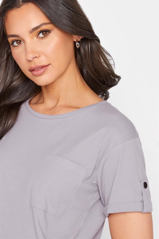 Tall Women's LTS Light Grey Short Sleeve Pocket T-Shirt | Long Tall Sally 4