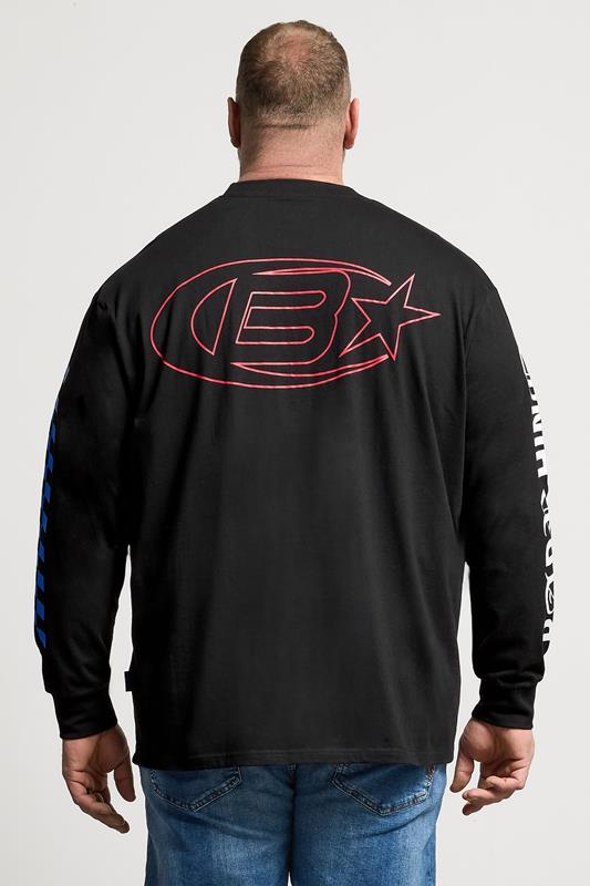 BadRhino Big & Tall Black Long Sleeve Racing Graphic T-shirt | BadRhino 2