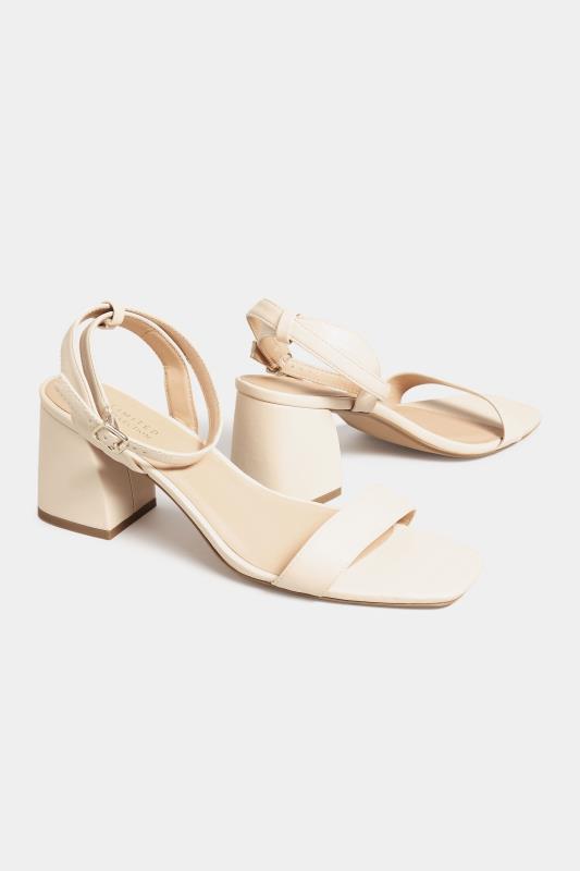 LIMITED COLLECTION Nude Block Heel Sandals In Wide E Fit & Extra Wide EEE Fit | Yours Clothing 5