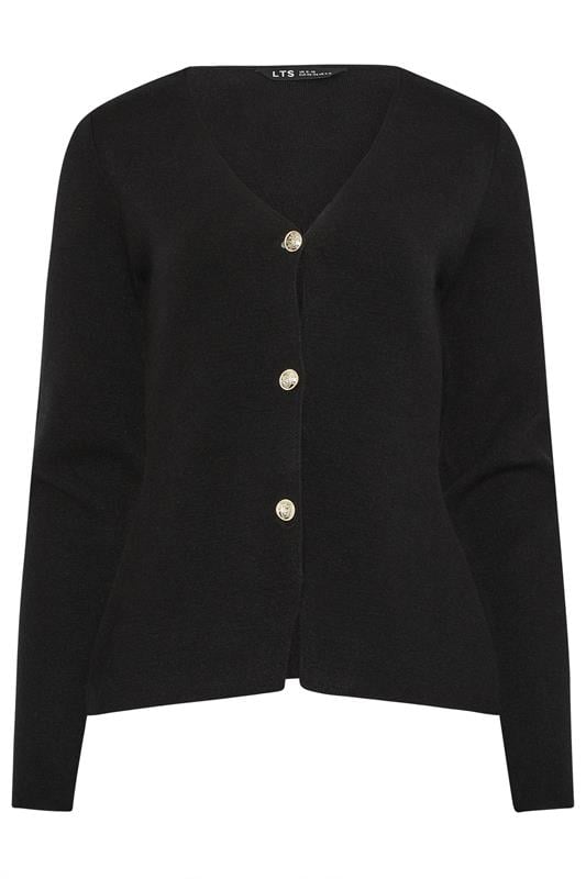 Tall  LTS Tall Black Button Cardigan