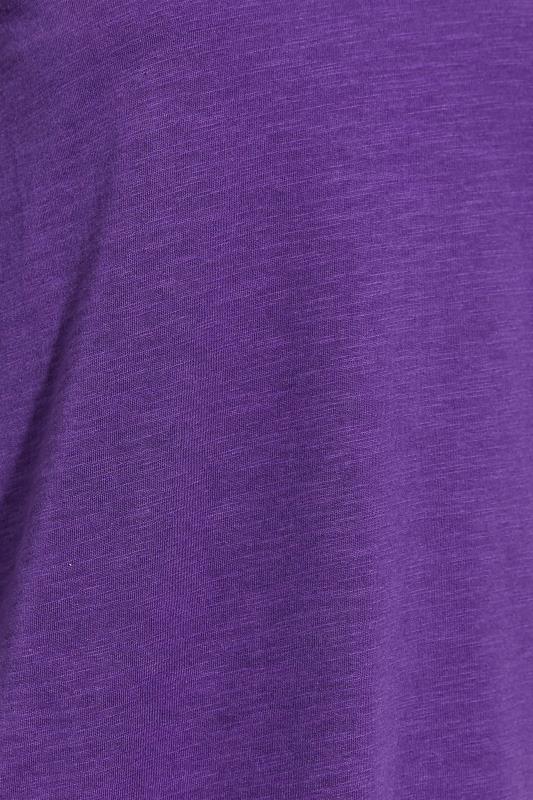 LTS Tall Women's Purple V-Neck Long Sleeve Cotton T-Shirt | Long Tall Sally 4