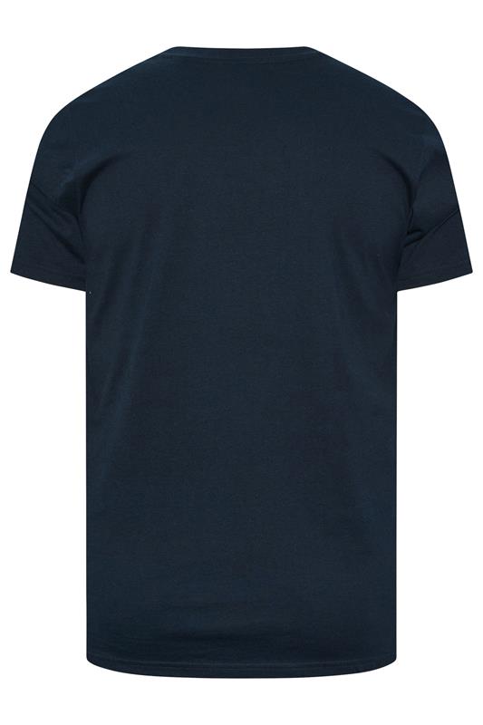 BadRhino Big & Tall Navy Blue Script Graphic Print T-Shirt | BadRhino 6
