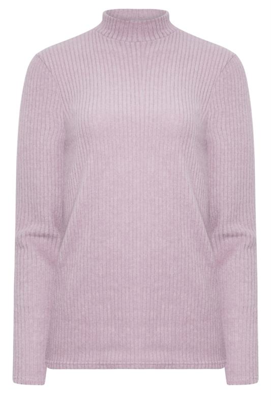 LTS Tall Pink High Neck Knitted Top | Long Tall Sally  6