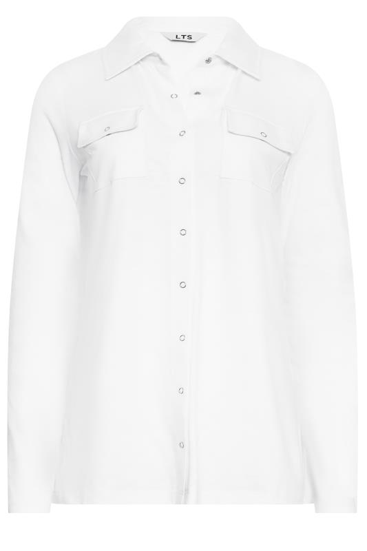 LTS Tall Women's White Cotton Jersey Shirt | Long Tall Sally 6