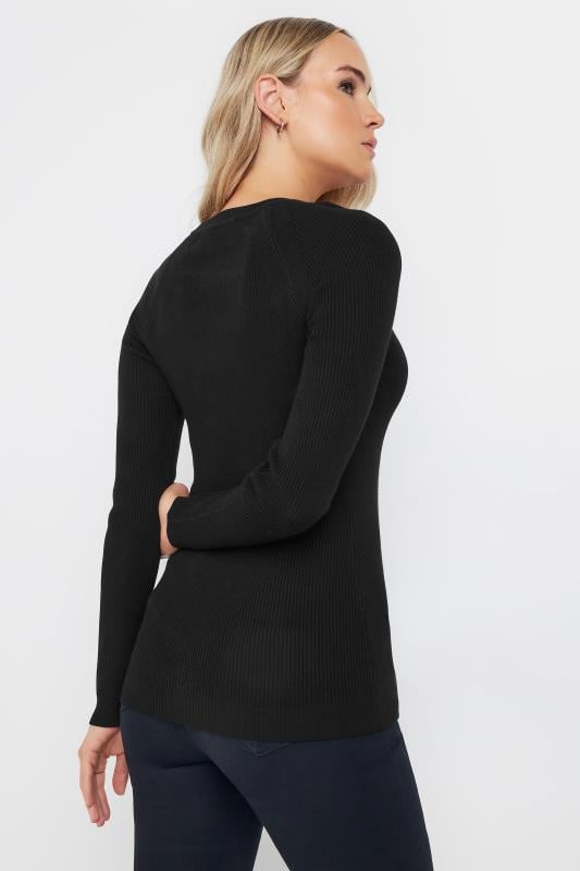 LTS Tall Black Eyelet Detail Jumper | Long Tall Sally 4