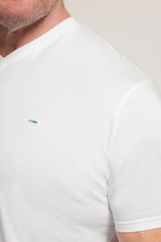 BadRhino Big & Tall White Extra Long V-Neck T-Shirt | BadRhino 4