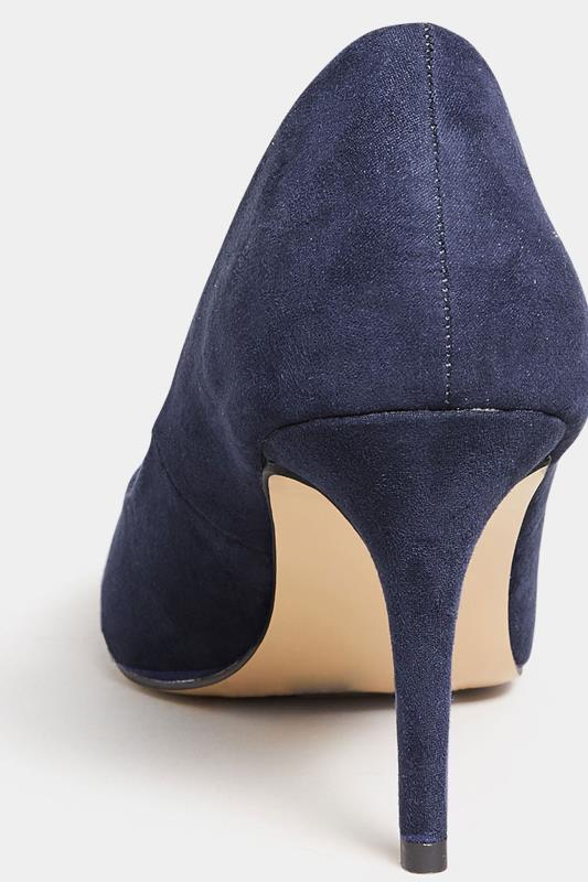 LTS Tall Navy Blue Point Court Heels In Standard Fit  | Long Tall Sally  4