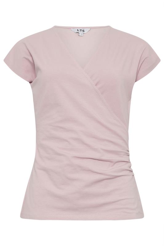 LTS Tall Women's 2 PACK Pink & Blue Short Sleeve Wrap Tops | Long Tall Sally 9