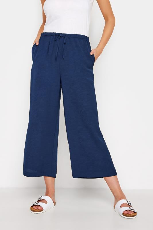 Tall  LTS Tall Navy Blue Lightweight Twill Cropped Trousers