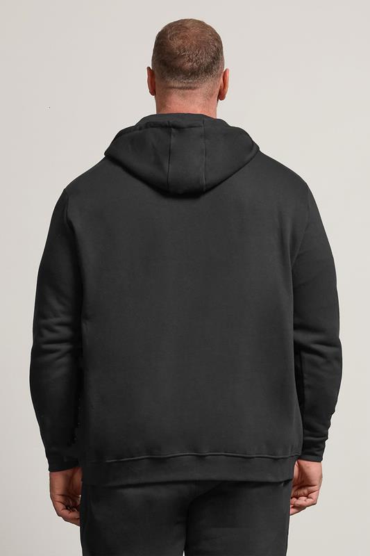 BadRhino Black Essential Zip Through Hoodie | BadRhino 4