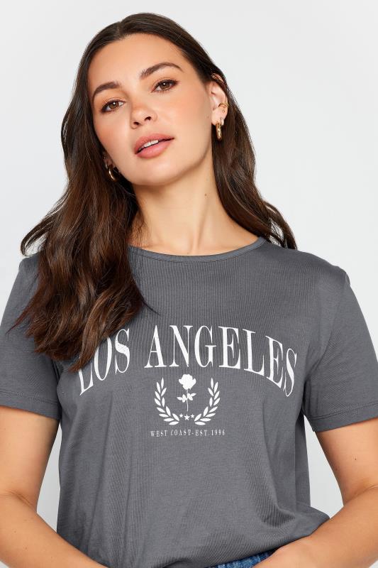 LTS Tall Light Grey 'Los Angeles' T-Shirt | Long Tall Sally 4