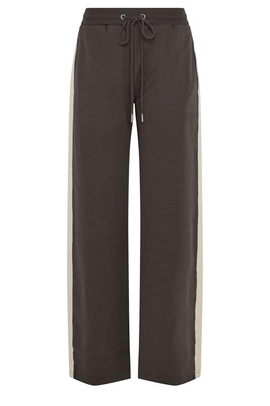  LTS Tall Chocolate Brown Side Stripe Wide Leg Joggers