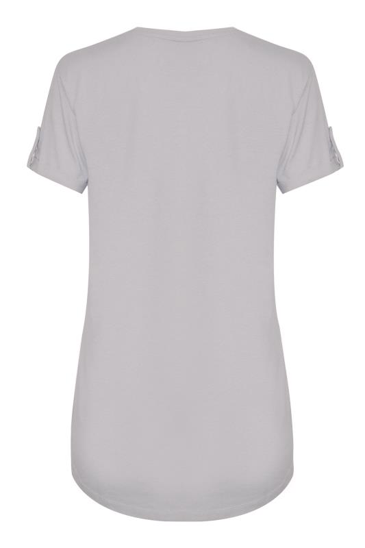 Tall Women's LTS Light Grey Short Sleeve Pocket T-Shirt | Long Tall Sally 7