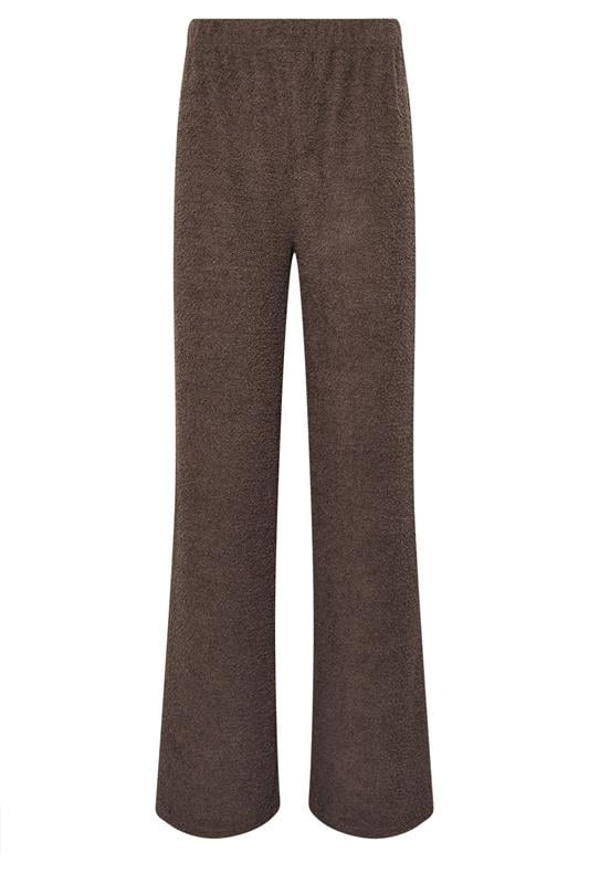 LTS Tall Women's Chocolate Brown Chenille Wide Leg Lounge Trousers | Long Tall Sally 6