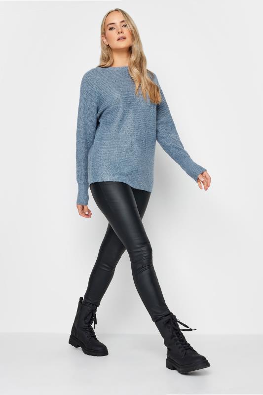 LTS Tall Light Blue Long Sleeve Knitted Jumper | Long Tall Sally 2