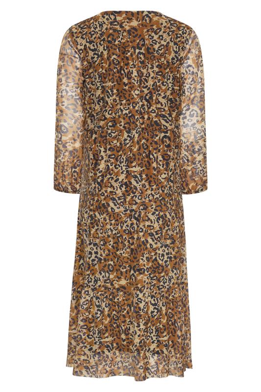 LTS Tall Women's Brown Leopard Print Mesh Dress | Long Tall Sally 7