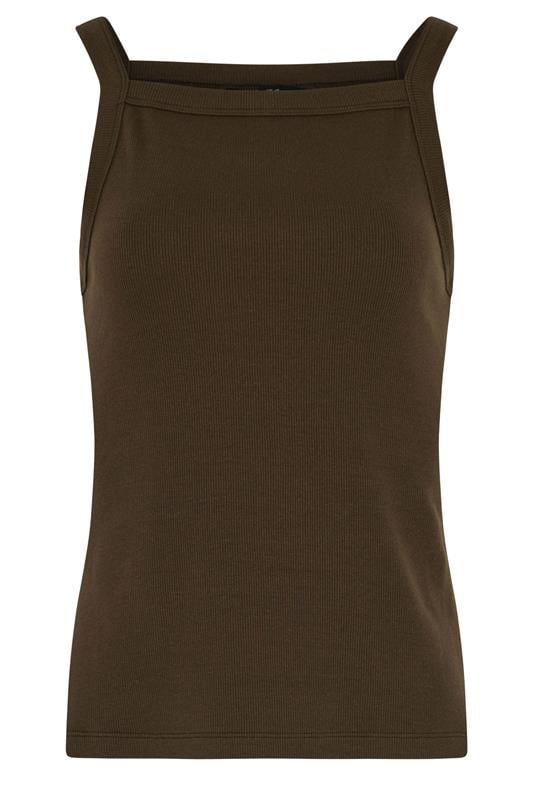 LTS Tall 2 PACK Women's Navy Blue & Brown High Neck Vest Tops | Long Tall Sally 8