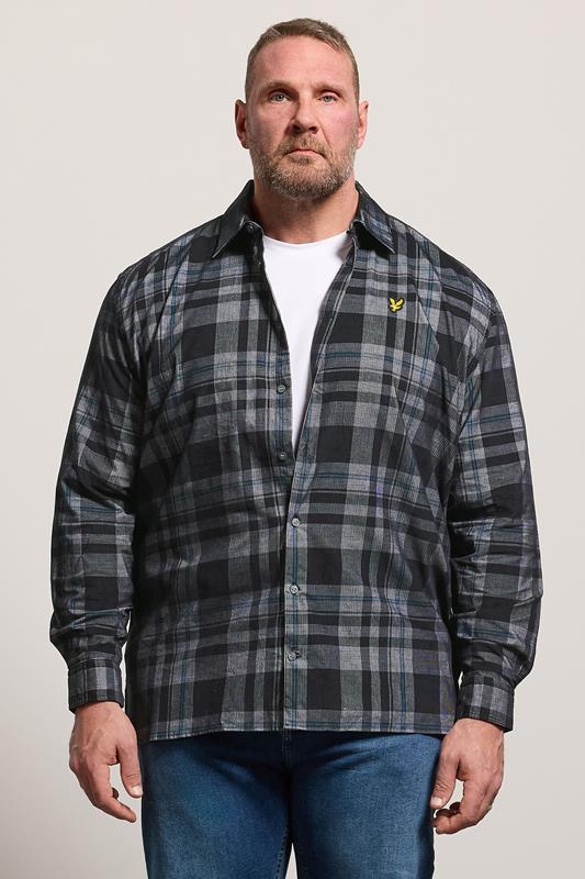  LYLE & SCOTT Big & Tall Black & White Check Shirt