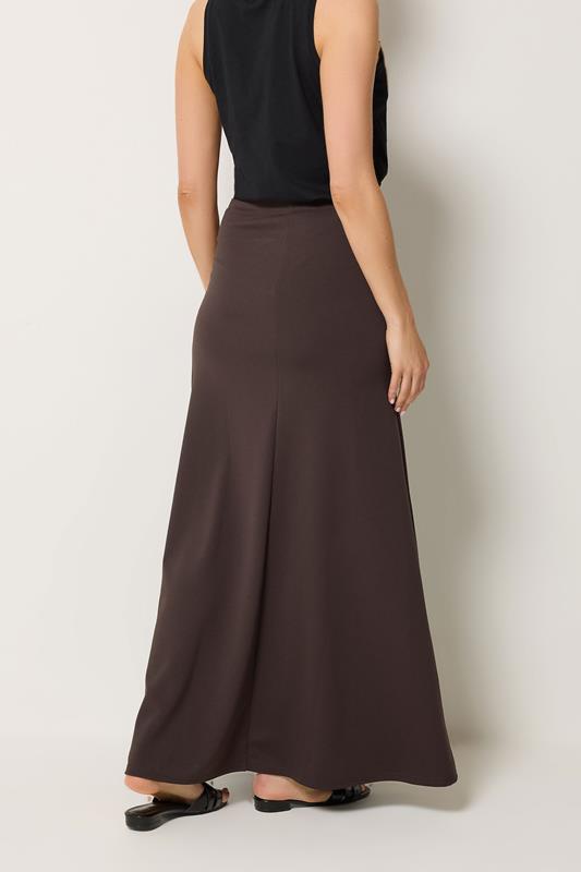 LTS Tall Women's Chocolate Brown Flare Seam Maxi Skirt | Long Tall Sally 2