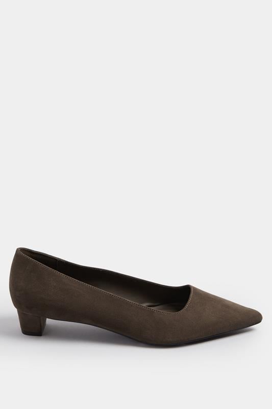 LTS Chocolate Brown Pointed Block Court Heel | Long Tall Sally 2