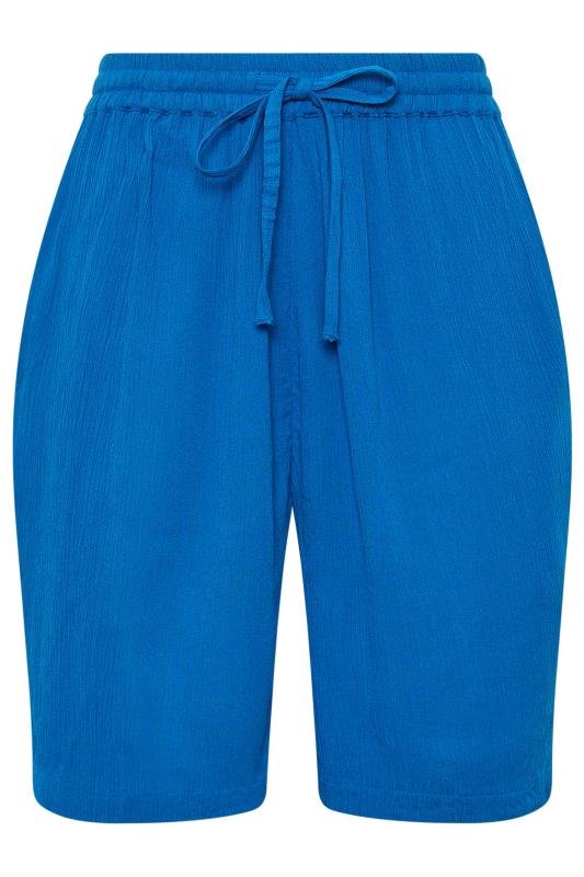 LTS Tall Women's Blue Crinkle Shorts | Long Tall Sally  5