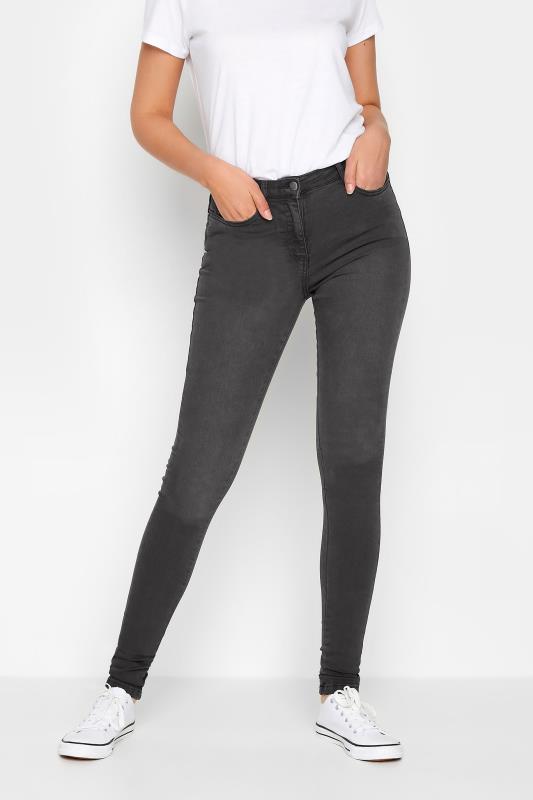 LTS Tall Women's Black Washed AVA Skinny Jeans | Long Tall Sally 1