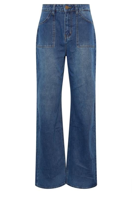 LTS Tall Dark Blue Wide Leg Jeans | Long Tall Sally 1