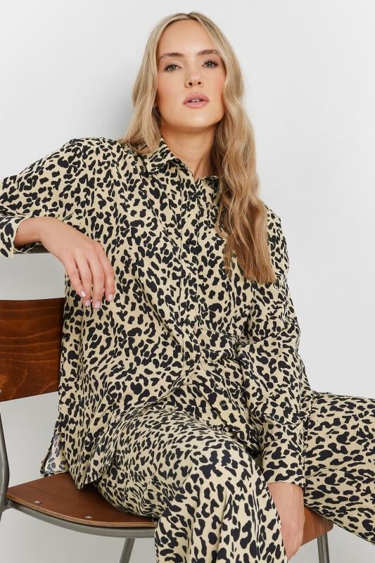 LTS Tall Natural Brown Leopard Print Shirt | Long Tall Sally 2