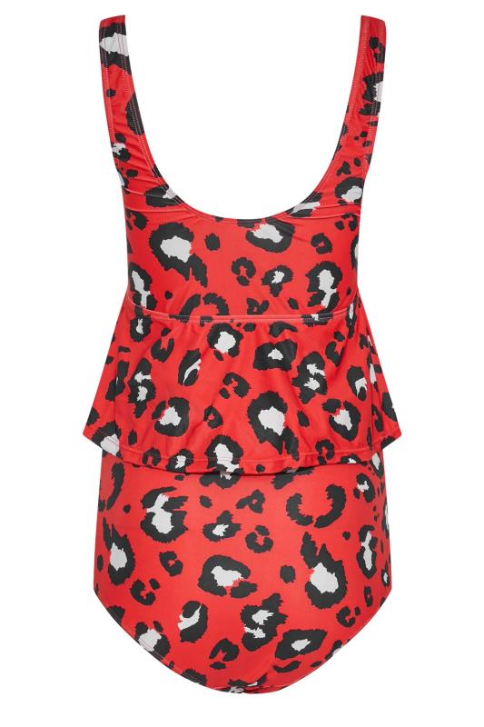LTS Tall Women's Maternity Red Leopard Print Tankini Set | Long Tall Sally  6