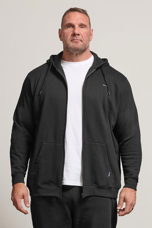 BadRhino Black Essential Zip Through Hoodie | BadRhino 2
