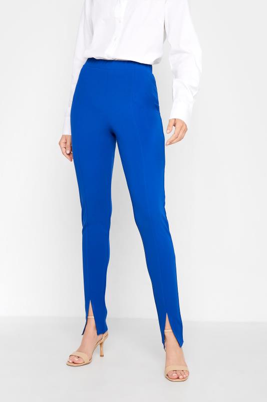 Tall  LTS Tall Cobalt Blue Split Front Stretch Slim Trousers
