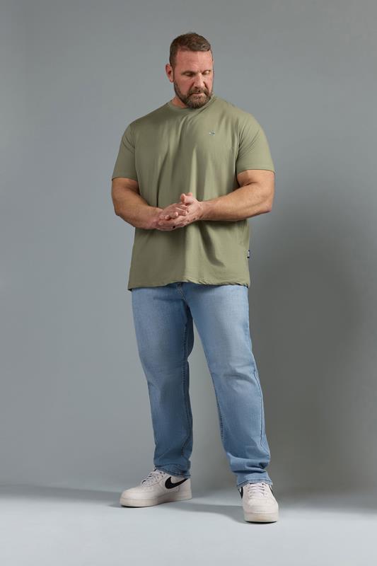 BadRhino Big & Tall Light Blue Straight Leg Stretch Jeans