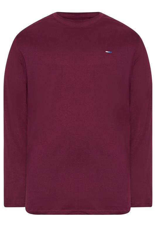 BadRhino Big & Tall Wine Red Extra Long Long Sleeve T-Shirt