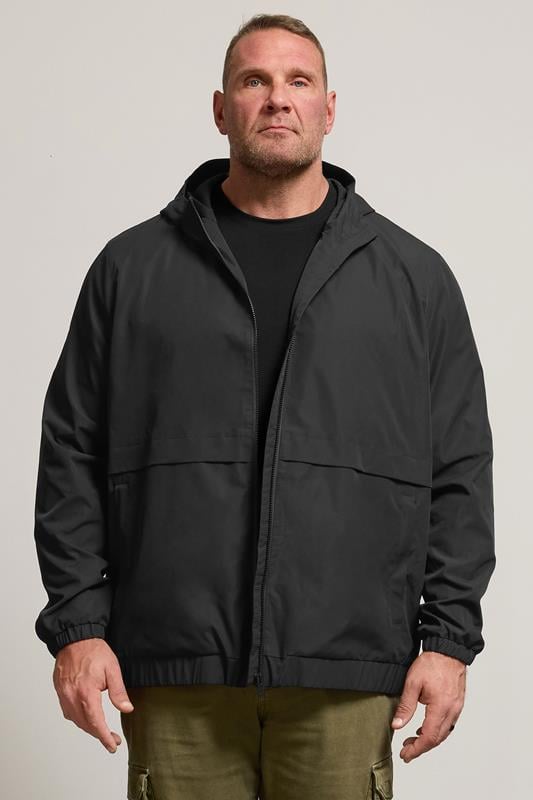 BadRhino Big & Tall Black Ripstop Zip Through Jacket