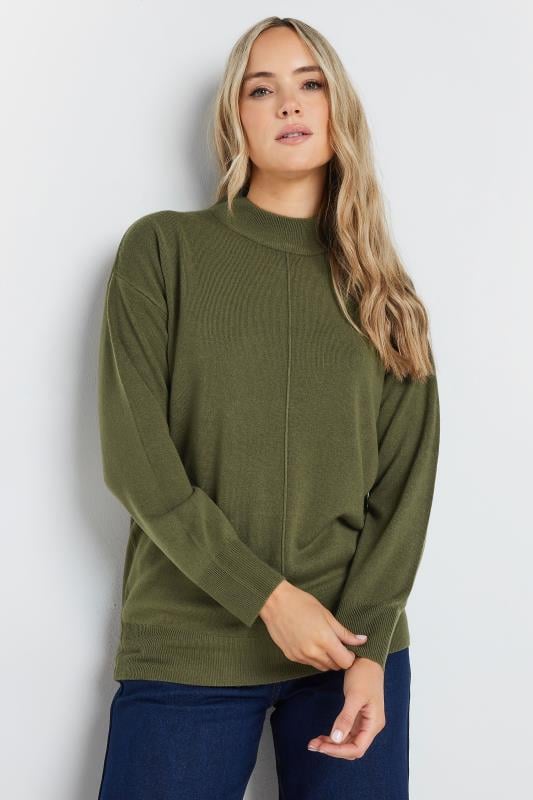 LTS Tall Olive Green Turtle Neck Jumper Long Tall Sally