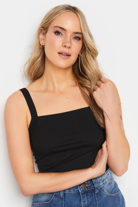 LTS Tall Women's Black Square Neck Cami Vest Top | Long Tall Sally 4