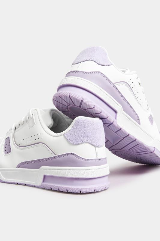 Lilac Purple Chunky Trainers In Extra Wide EEE Fit | Yours Clothing 4