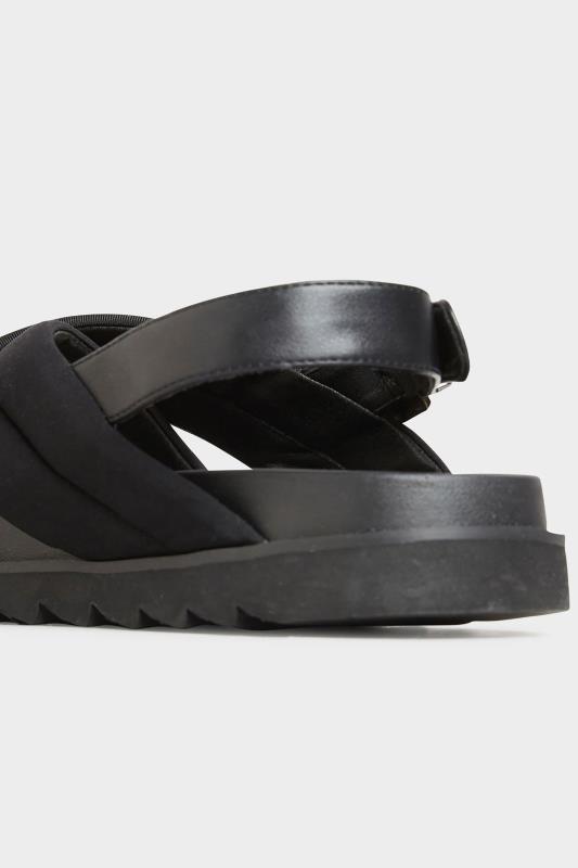 LIMITED COLLECTION Black Padded Sandals In Extra Wide Fit | Yours Clothing 4