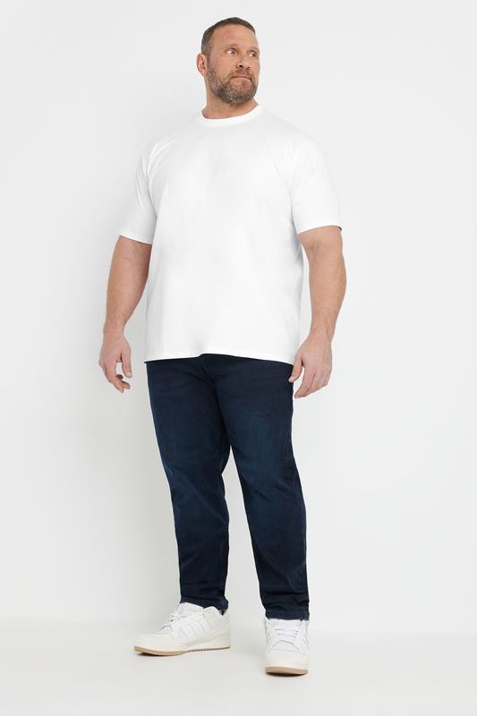 BadRhino Big & Tall White Air Stretch Relaxed Fit T-Shirt | BadRhino 5