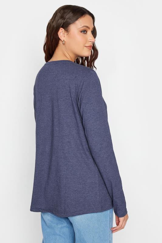 LTS Tall Women's Denim Blue Long Sleeve T-Shirt | Long Tall Sally 4