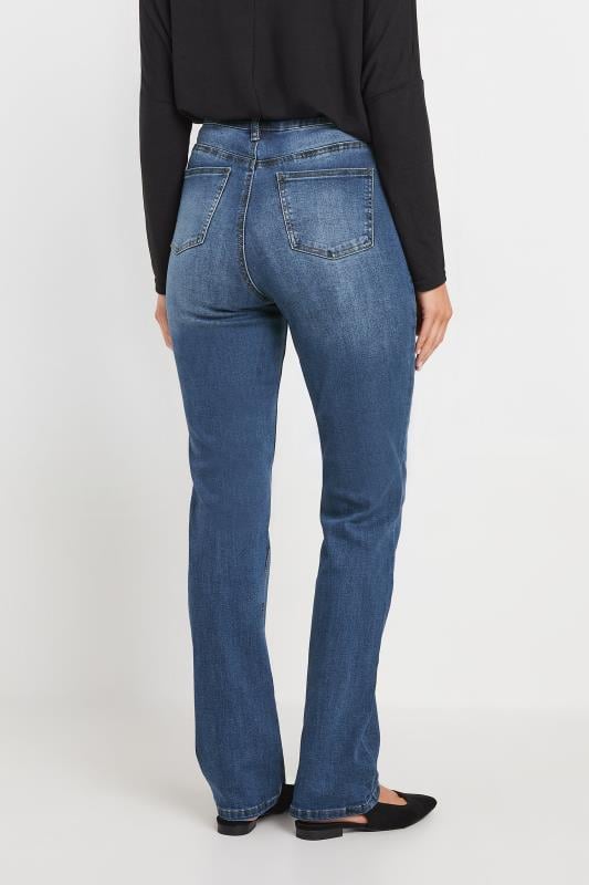 LTS PREMIUM Tall Womens Mid Blue IVY Stretch Straight Leg Jeans | Long Tall Sally 3