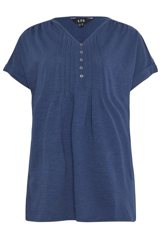 LTS 2 PACK Tall Women's Navy Blue & Khaki Green Cotton Henley T-Shirts | Long Tall Sally 8