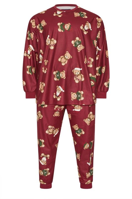 BadRhino Big & Tall Red Teddy Bear Pyjama Set | BadRhino 7