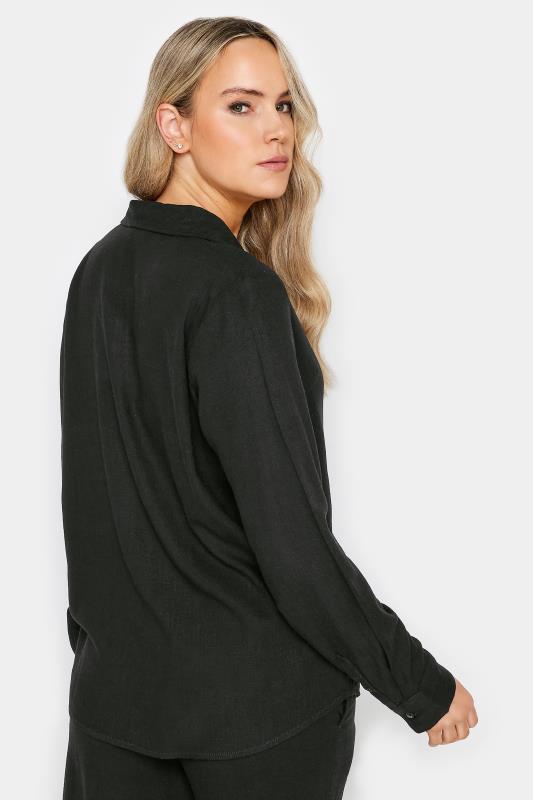 LTS Tall Womens Black Linen Shirt | Long Tall Sally 4