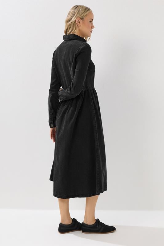 LTS Tall Black Denim Midaxi Dress | Long Tall Sally 3